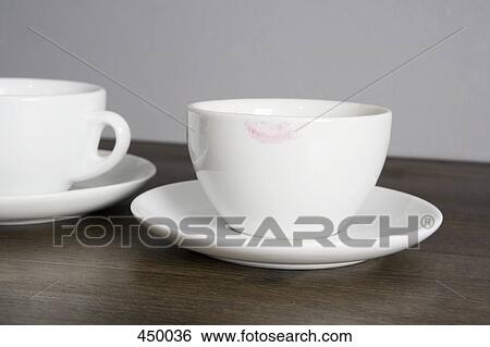 Stock Photograph - Two cups and saucers. Fotosearch