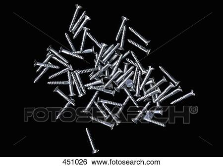 Stock Photograph - Pile of screws. Fotosearch