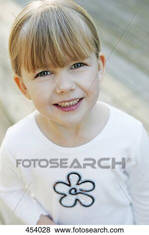 Stock Photo - Portrait of a young girl. Fotosearch