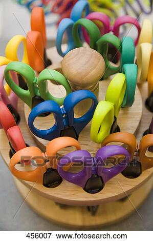 Stock Photo - Multi colored scissors. Fotosearch