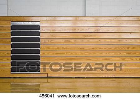 Stacked bleachers in a sports hall View Large Photo Image Stock Image - Stacked bleachers in a sports hall. Fotosearch