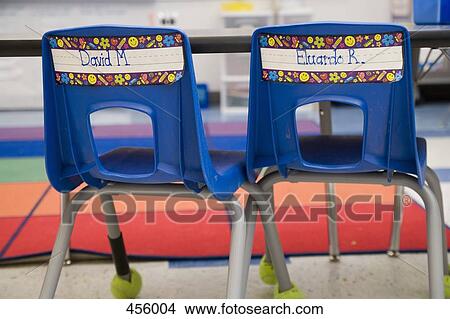 Two chairs in a primary school View Large Photo Image Picture - Two chairs in a primary school. Fotosearch