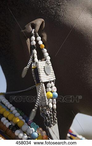 Woman wearing traditional beads View Large Photo Image Picture - Woman wearing traditional beads. Fotosearch