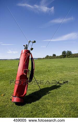 Golf bag on a golf course View Large Photo Image Stock Photography - Golf bag on a golf course. Fotosearch