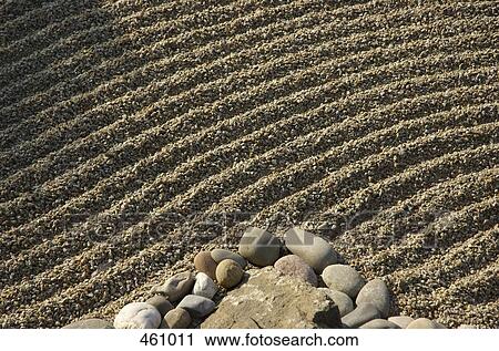 Stock Image - Patterns in a rock garden. Fotosearch