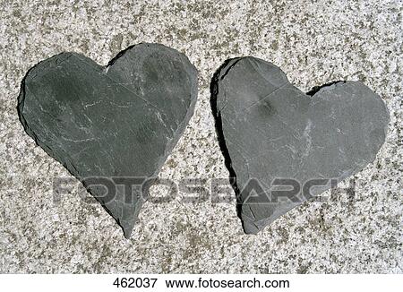 Two heart shaped stones View Large Photo Image Stock Photo - Two heart shaped stones. Fotosearch