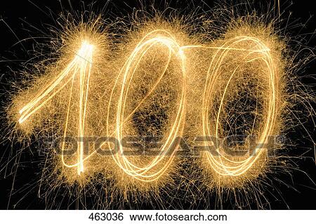 100' drawn with a sparkler View Large Photo Image Stock Photograph - 100' drawn with a sparkler. Fotosearch