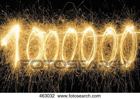 1000000' drawn with a sparkler View Large Photo Image Stock Image - 1000000' drawn with a sparkler. Fotosearch