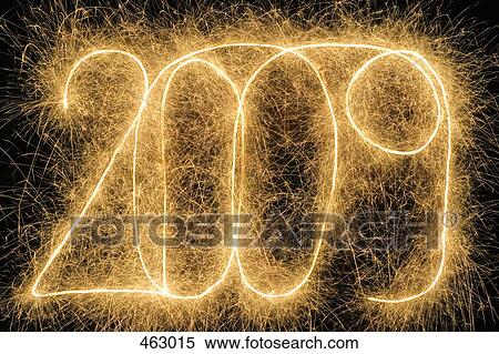 2009' drawn with a sparkler View Large Photo Image Stock Photography - 2009' drawn with a sparkler. Fotosearch