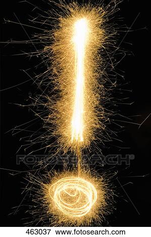 Exclamation point drawn with a sparkler View Large Photo Image Stock Photo - Exclamation point drawn with a sparkler. Fotosearch