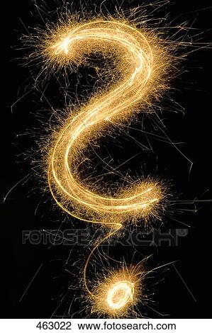 Question mark drawn with a sparkler View Large Photo Image Stock Image - Question mark drawn with a sparkler. Fotosearch