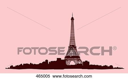 Eiffel Tower, Paris, France View Large Illustration Stock Illustration - Eiffel Tower, Paris, France. Fotosearch
