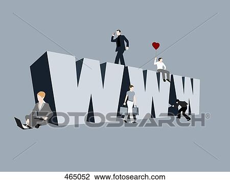 World wide web activities View Large Illustration Drawing - World wide web activities. Fotosearch