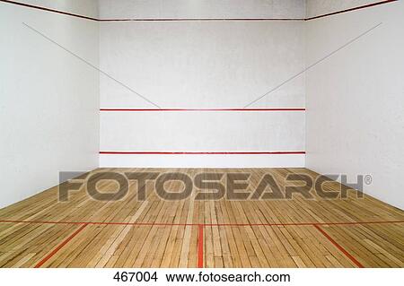 Picture - An empty squash court. Fotosearch