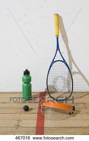Stock Photograph - Squash equipment. Fotosearch