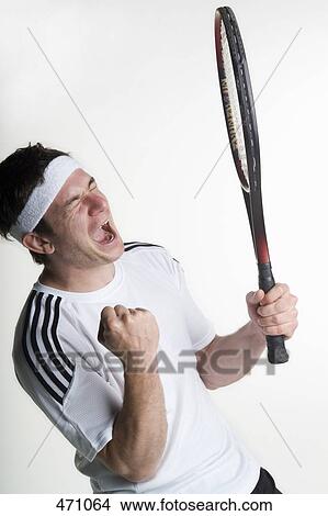 A tennis player celebrating View Large Photo Image Picture - A tennis player celebrating. Fotosearch