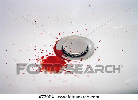 Blood in a bathroom sink View Large Photo Image Picture - Blood in a bathroom sink. Fotosearch