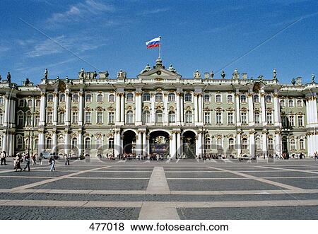 Facade of the Winter Palace of the Hermitage Museum, St. Petersburg, Russia View Large Photo Image Stock Photo - Facade of the Winter Palace of the Hermitage Museum, St. Petersburg, Russia. Fotosearch