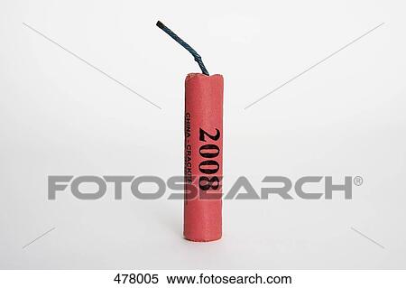 Stock Photography - A firecracker for the year 2008. Fotosearch