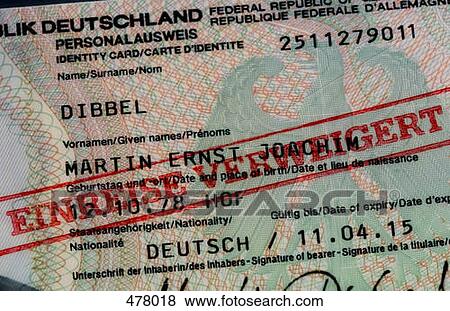 A German passport stamped 'Denied Entry' View Large Photo Image Stock Photo - A German passport stamped 'Denied Entry'. Fotosearch