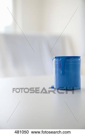 Blue paint dripping down paint tin View Large Photo Image Stock Image - Blue paint dripping down paint tin. Fotosearch
