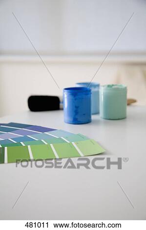 Color samples and paint tins View Large Photo Image Stock Image - Color samples and paint tins. Fotosearch