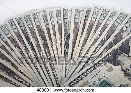 A fan of twenty dollar bills View Large Photo Image Stock Image - A fan of twenty dollar bills. Fotosearch