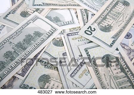 A pile of US bank notes View Large Photo Image Stock Photo - A pile of US bank notes. Fotosearch