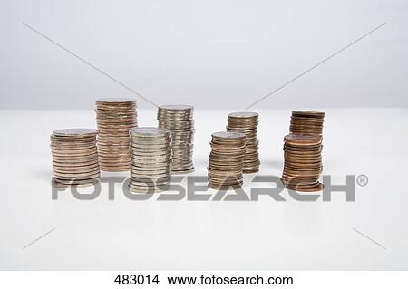 Stacks of coins View Large Photo Image Picture - Stacks of coins. Fotosearch