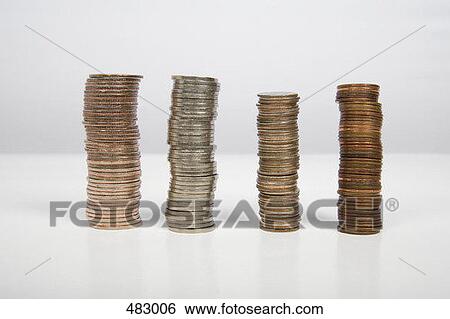 Stacks of coins View Large Photo Image Stock Photograph - Stacks of coins. Fotosearch