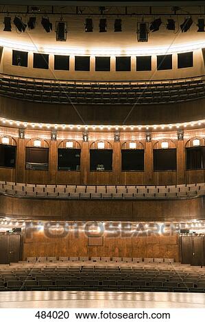 Empty seating in an art deco theater View Large Photo Image Stock Image - Empty seating in an art deco theater. Fotosearch