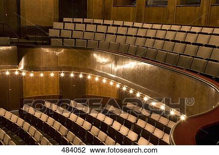 Interior of an illuminated art deco theater View Large Photo Image Stock Image - Interior of an illuminated art deco theater. Fotosearch