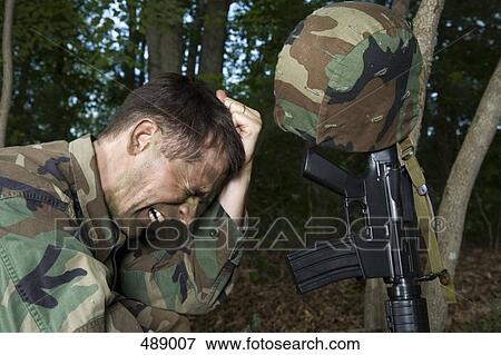 Crying soldier View Large Photo Image Stock Photo - Crying soldier. Fotosearch