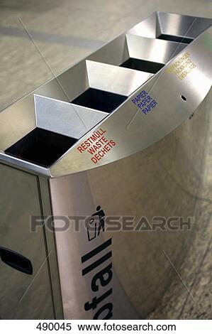 Public rubbish and recycling bins View Large Photo Image Stock Photography - Public rubbish and recycling bins. Fotosearch