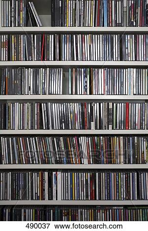 Shelves of CDs View Large Photo Image Stock Photo - Shelves of CDs. Fotosearch