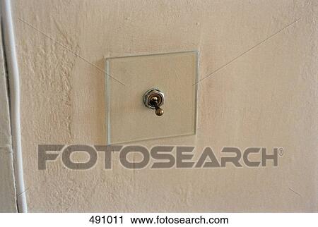 An Old Fashioned Light Switch Stock Image