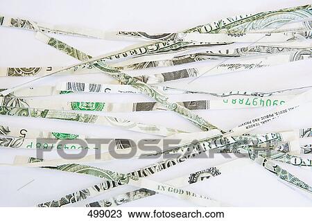 A shredded one dollar note View Large Photo Image Stock Image - A shredded one dollar note. Fotosearch