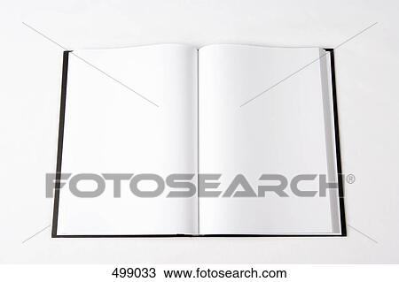 Stock Image - An open book with blank pages. Fotosearch