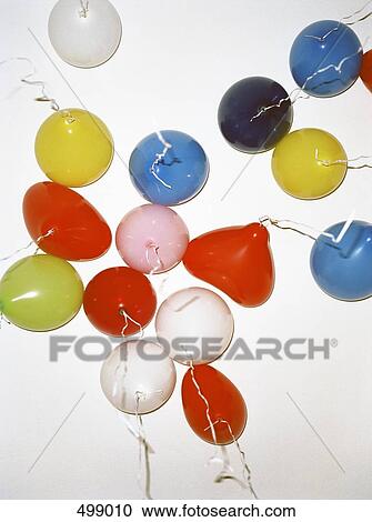 Helium Balloons On A Ceiling Stock Image 499010 Fotosearch