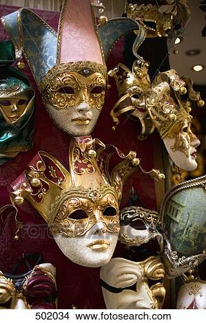 Picture - Carnival masks in Venice. Fotosearch