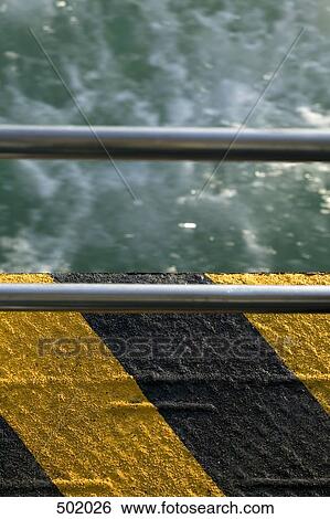 Handrail at edge of water View Large Photo Image Stock Photograph - Handrail at edge of water. Fotosearch