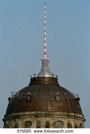 The roof of the Bode Museum and the Fernsehturm behind, Berlin View Large Photo Image Stock Image - The roof of the Bode Museum and the Fernsehturm behind, Berlin. Fotosearch