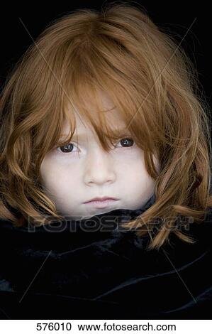 Portrait of a girl with red hair View Large Photo Image Stock Image - Portrait of a girl with red hair. Fotosearch