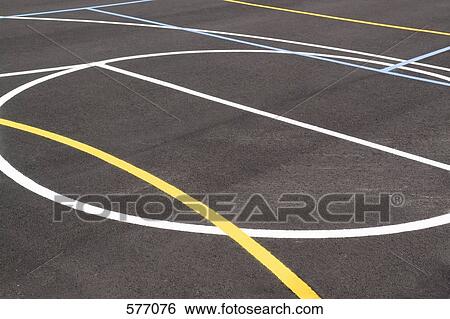 Close-up of an empty outdoor basketball court View Large Photo Image Stock Photograph - Close-up of an empty outdoor basketball court. Fotosearch