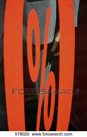 Close up of percent symbol on a shop window View Large Photo Image Stock Photography - Close up of percent symbol on a shop window. Fotosearch