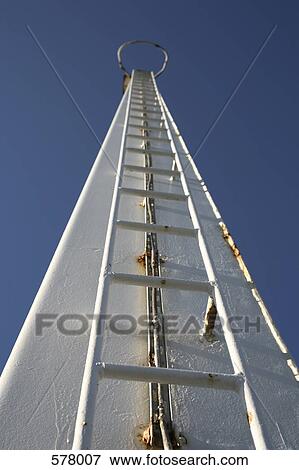 Ladder with blue sky background View Large Photo Image Stock Photo - Ladder with blue sky background. Fotosearch