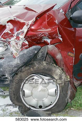 Crushed car after accident View Large Photo Image Stock Photography - Crushed car after accident. Fotosearch
