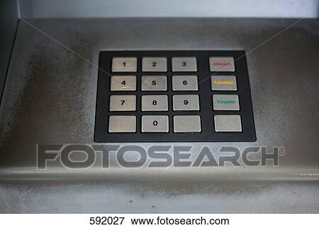 Stock Photo - A cash machine keypad. Fotosearch