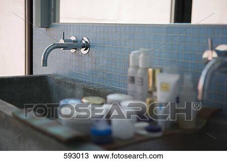 Stock Image - A bathroom sink. Fotosearch