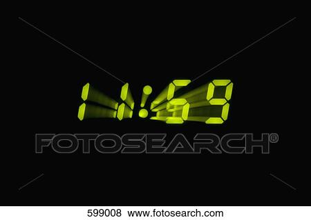 Stock Photo - A digital clock. Fotosearch